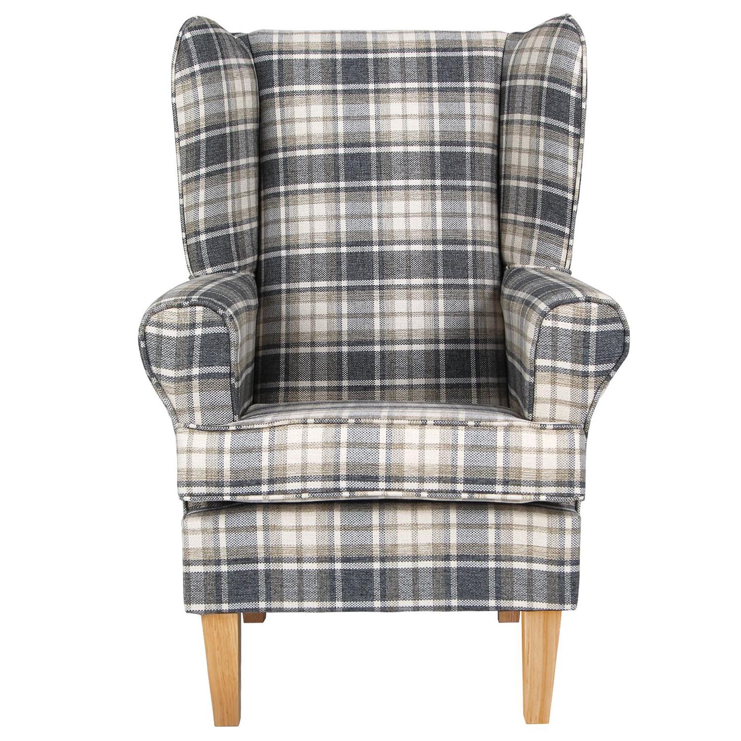 Harris Tartan Fabric Accent Chair Image 2