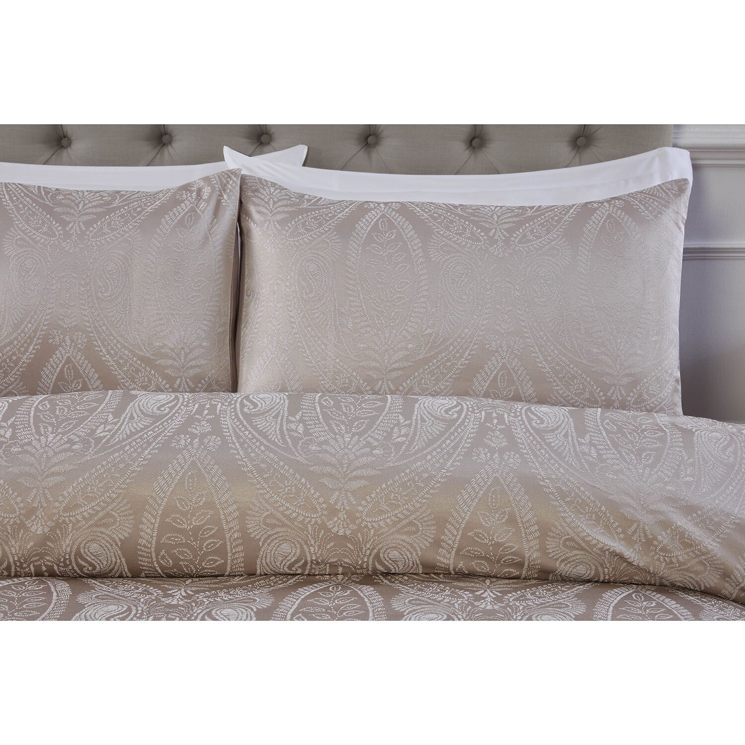 Penelope Jacquard Duvet Set - Champagne / Double Image 3