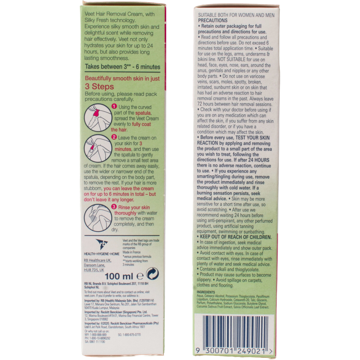 Veet Dry Skin Hair Removal Cream 100ml Image 2