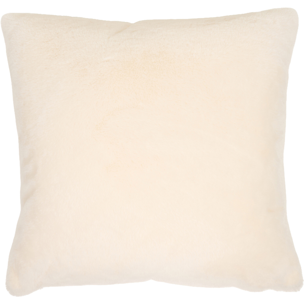 Winter Stags Faux Fur Cushion Ivory Image 4