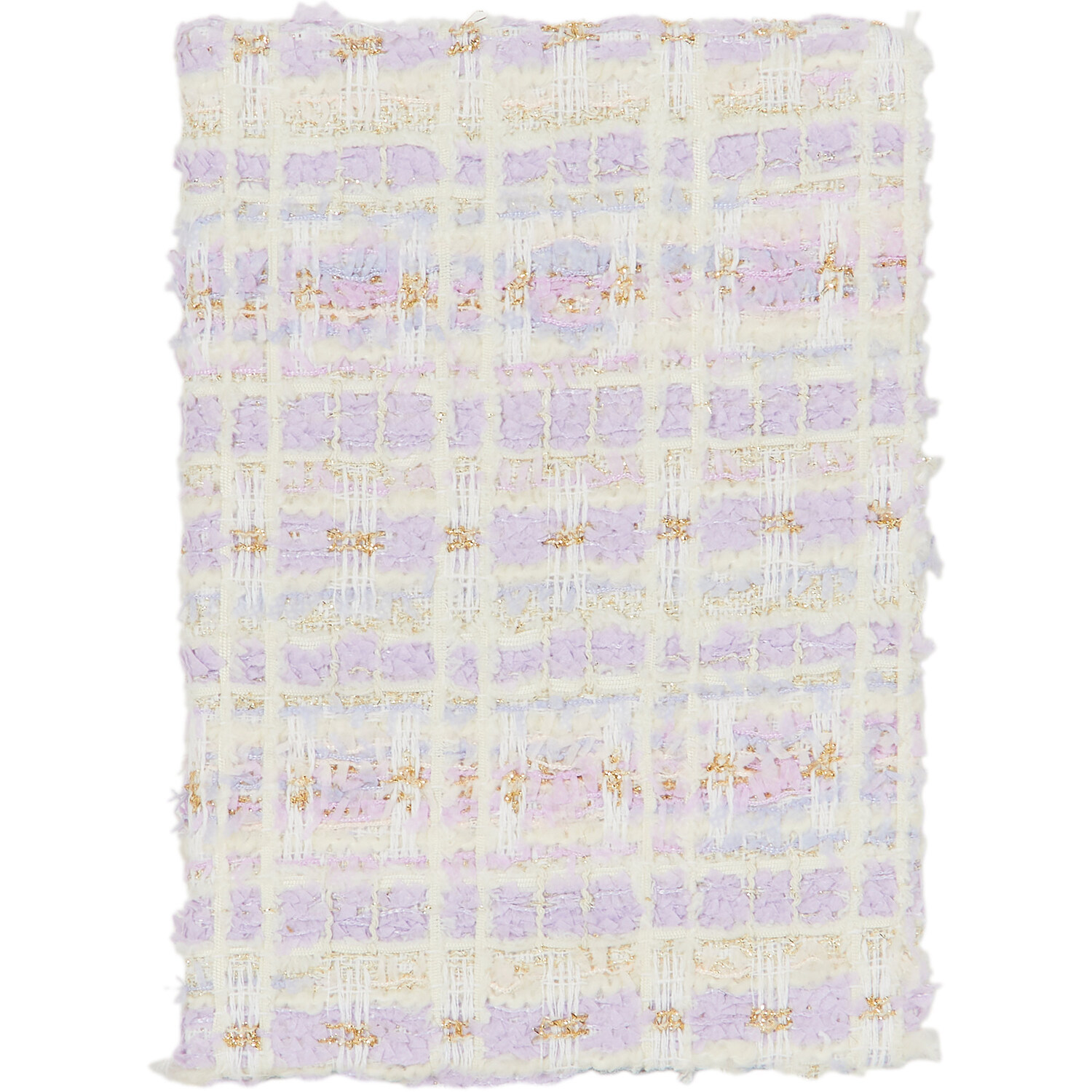 Lilac Check Fabric A5 Notebook - Purple Image 3
