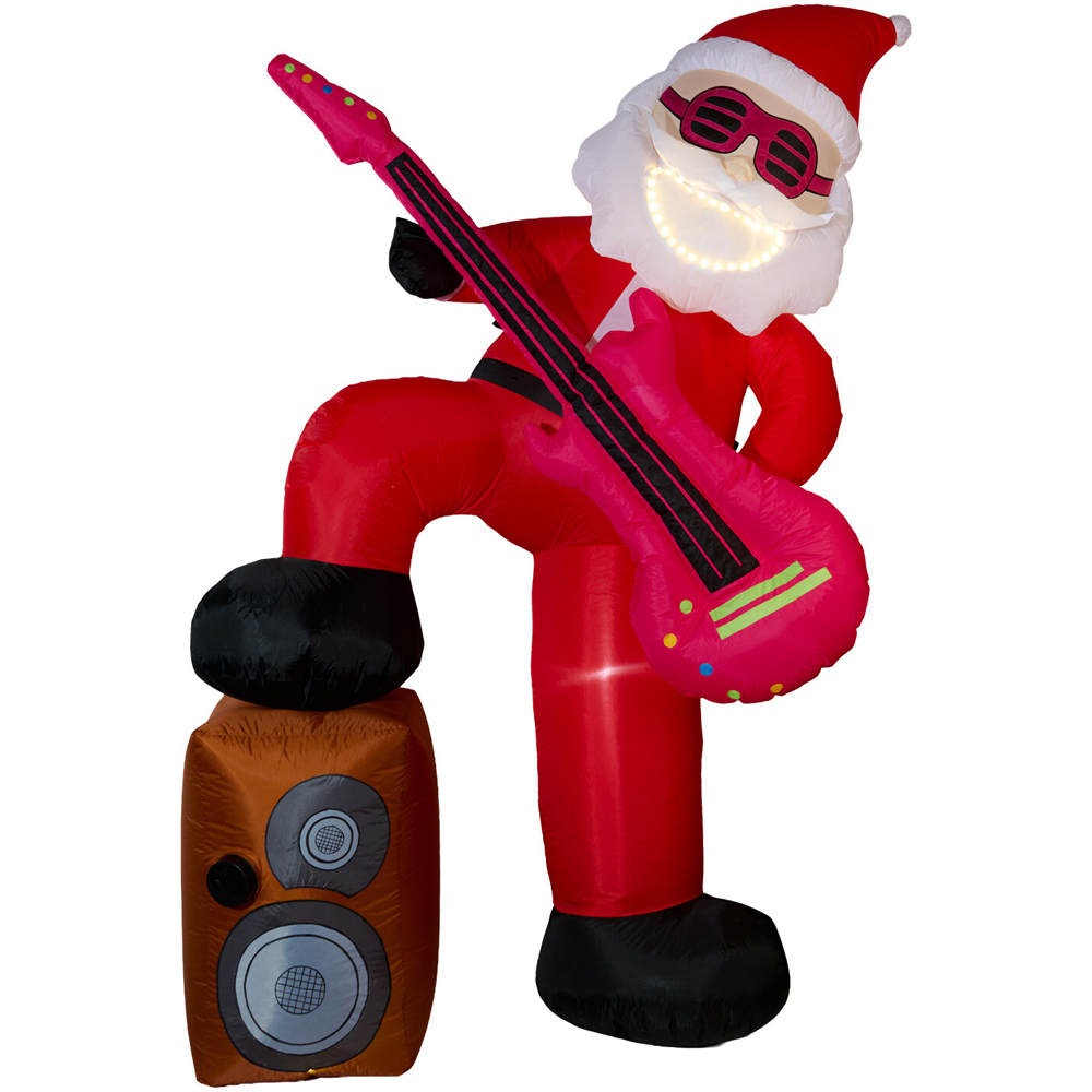 Guitar Musical Santa Inflatable Red Image 3