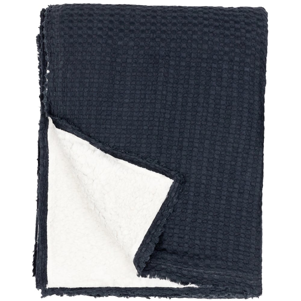 Yard Ronan Ink Sherpa Waffle Fleece Throw 130 x 180cm Image 1