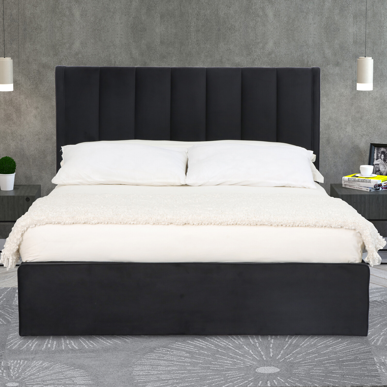 Willow Ottoman Black - Black / Double Image 14