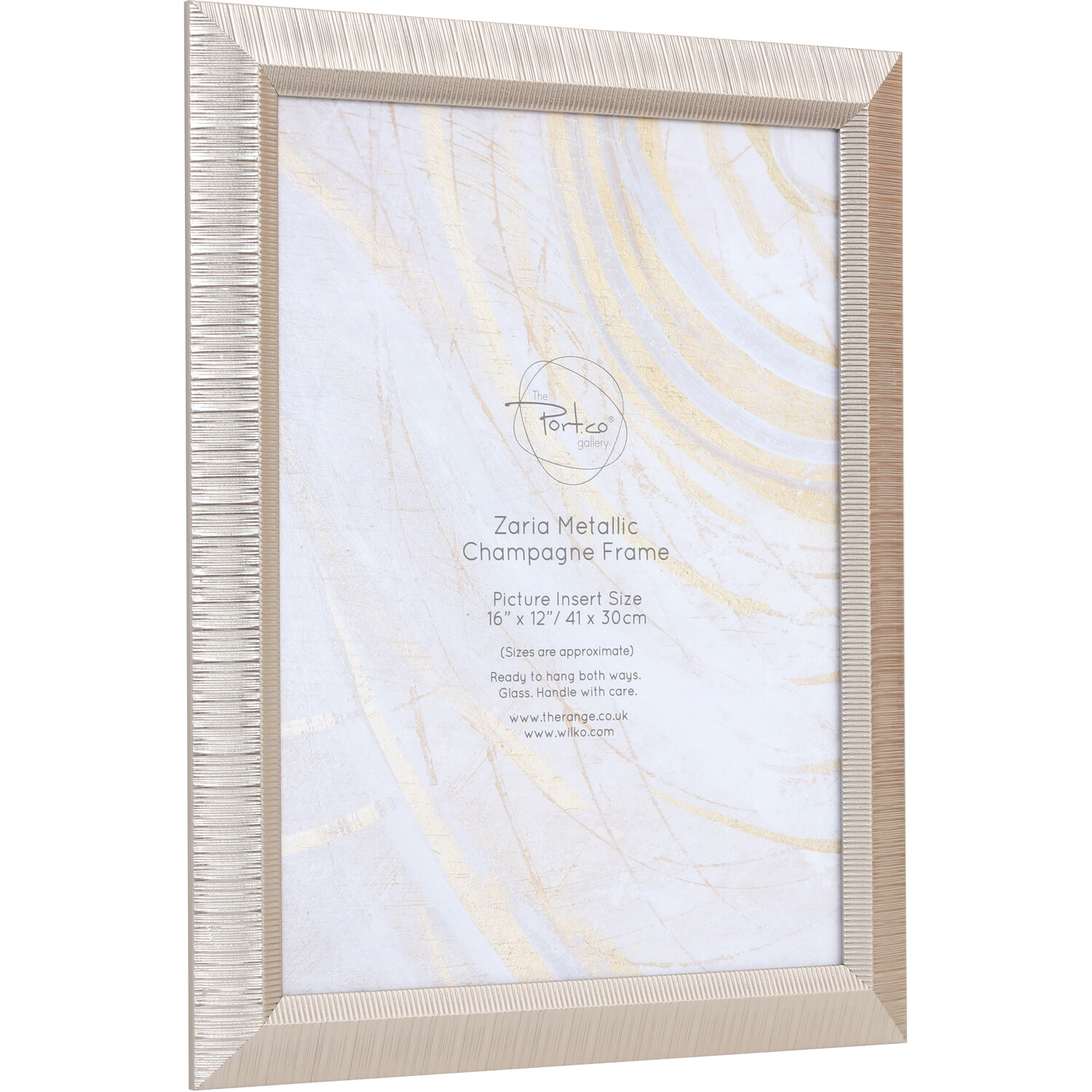 Zaria Metallic Champagne Frame - Gold / 16x12in Image 2