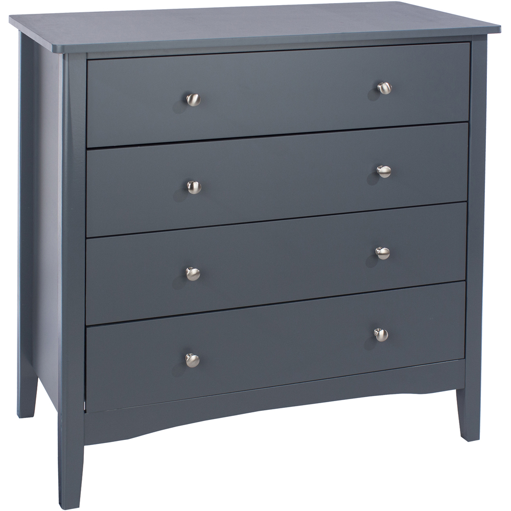 Como 4 Drawer Midnight Blue Chest of Drawers Image 4