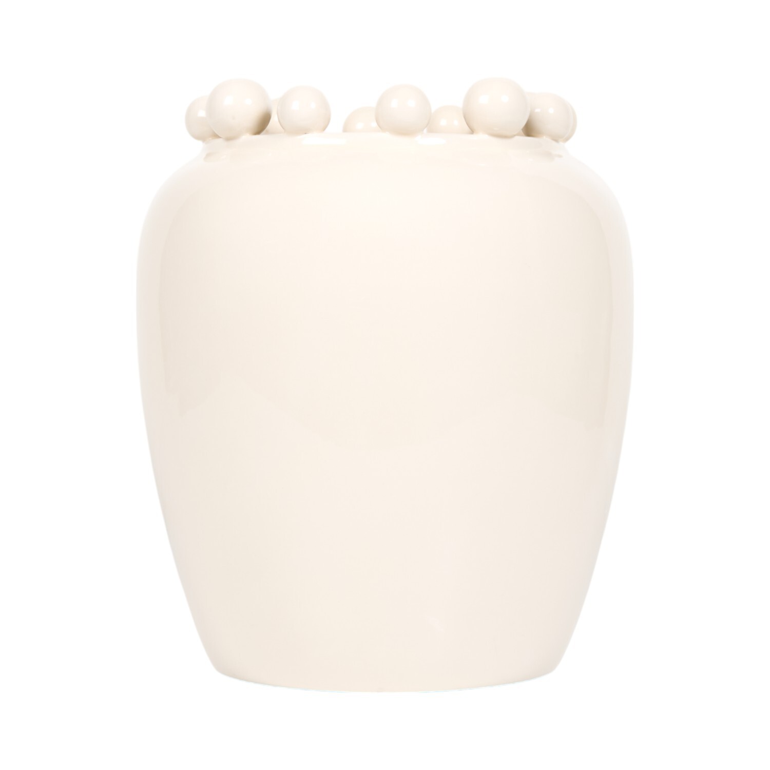 Large Ball Edge Planter Cream Image 1