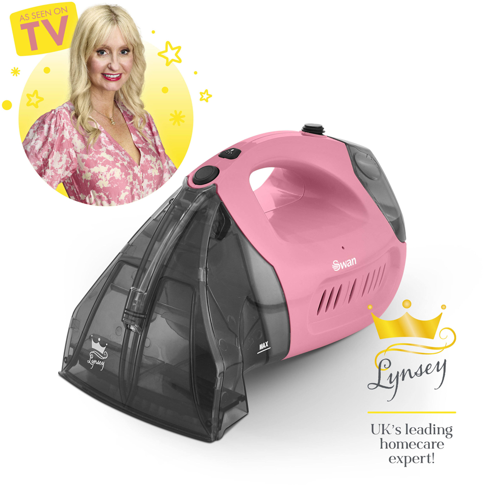 Swan SC18410QOCN Pink Lynsey Handheld Carpet Cleaner Image 2
