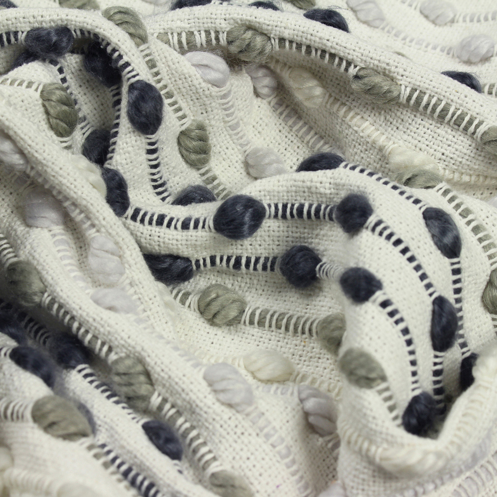 furn. Dhadit Grey Stripe Throw 130 x 150cm Image 3