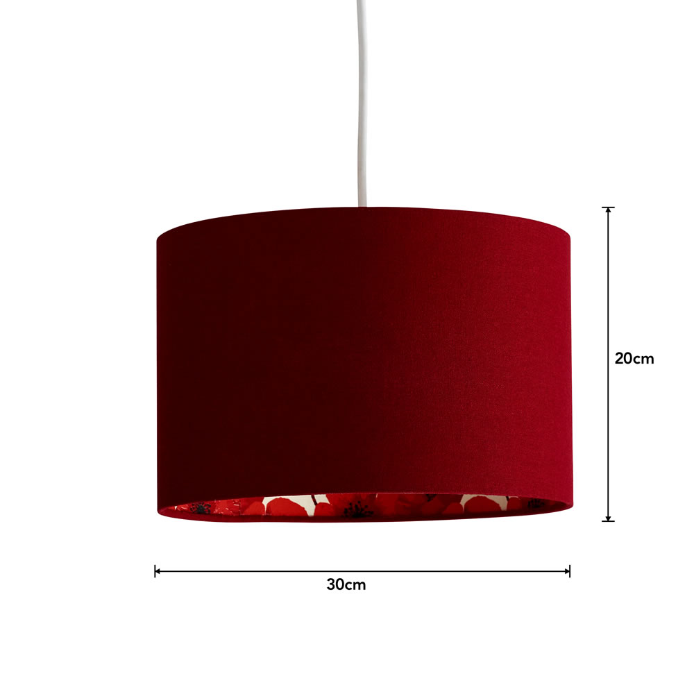 Wilko Evelyn Floral Red Light Shade Image 6