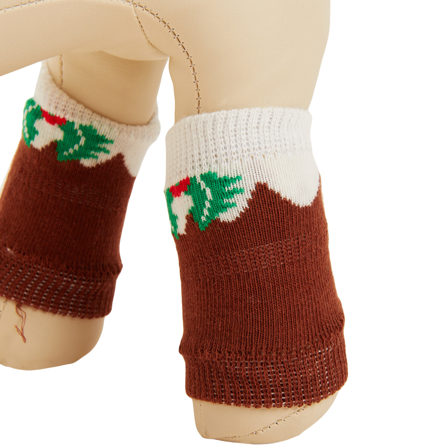 Festive Pet Leg Warmers - Brown / Pudding Image 3
