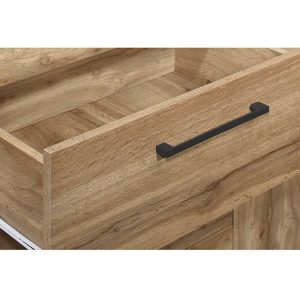 Compton 2 Drawer Oak Console Table Image 7