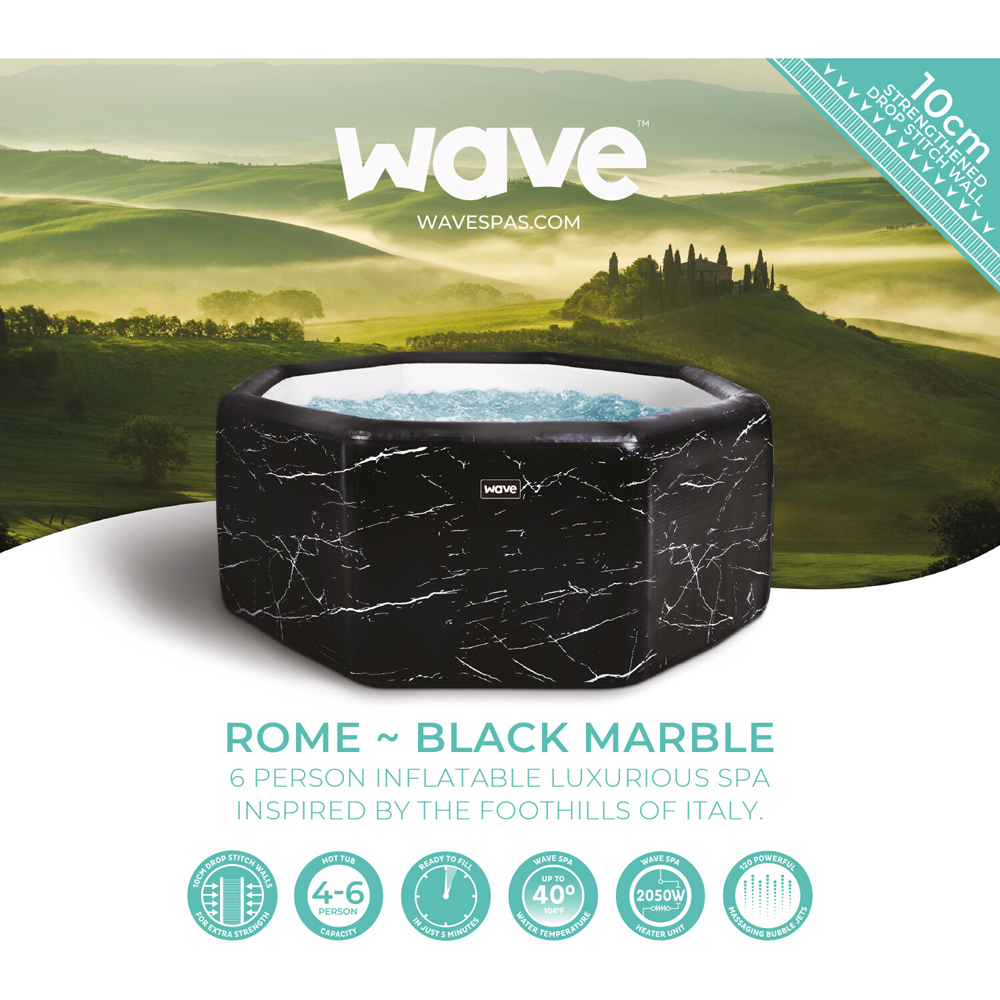 Wave Rome 6 Seater Drop Stitch Spa Image 3