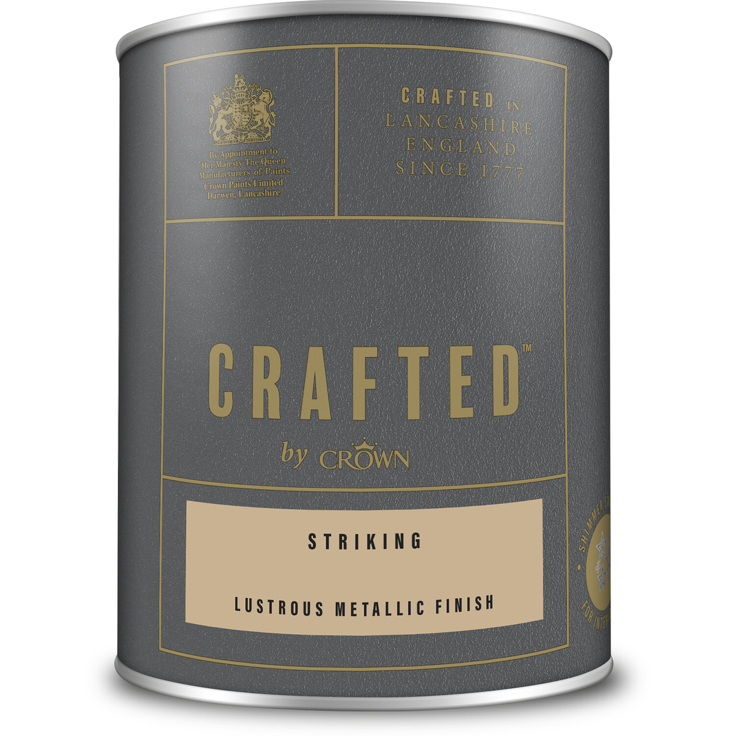 Crown Crafted Walls Wood and Metal Striking Lustrous Metallic Shimmer Emulsion Paint 1.25L Image 2