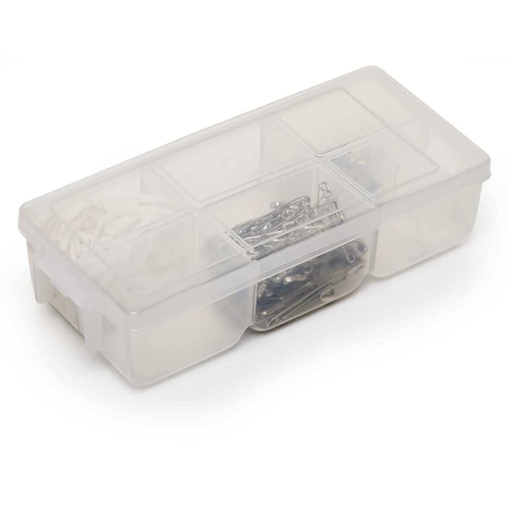 Wilko Mini Clear 6 Compartment Organiser Box Wilko