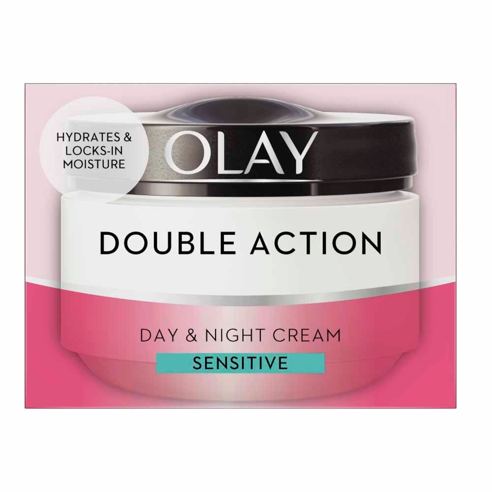 Olay Double Action Sensitive Day and Night Cream Case of 4 x 50ml Image 3