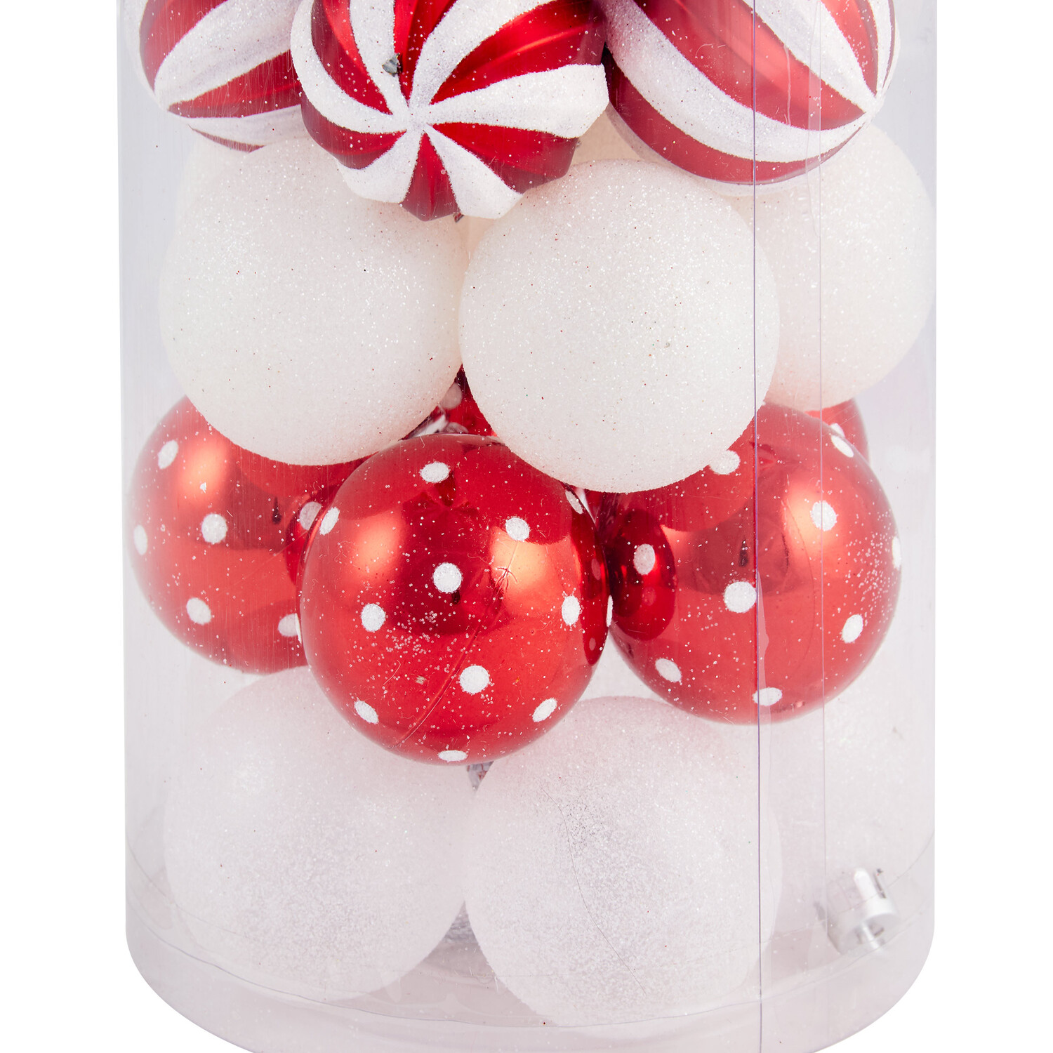 Pack of 35 Candy Cane Lane Baubles - Red Image 2