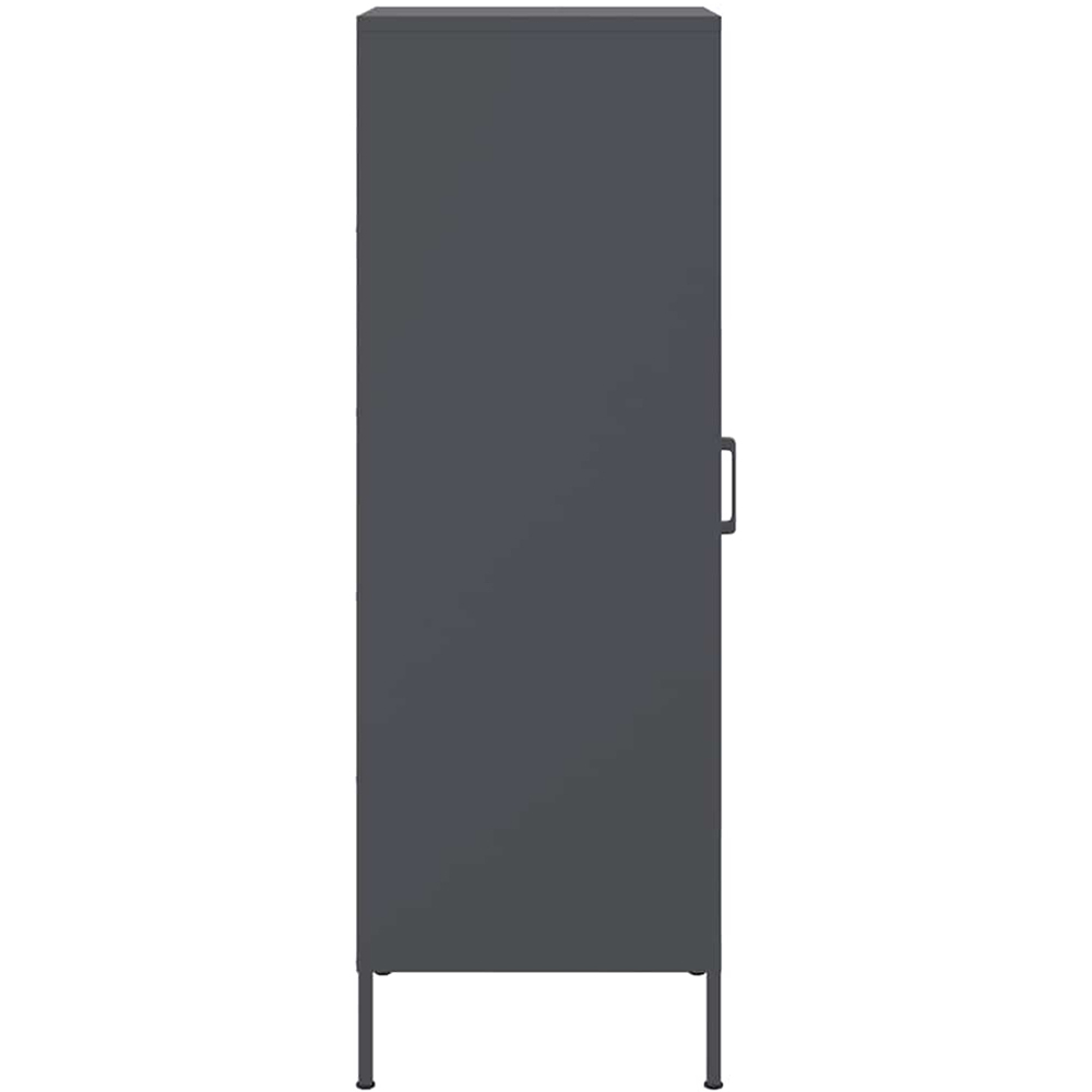 vidaXL Single Door Anthracite Metal Highboard Image 4