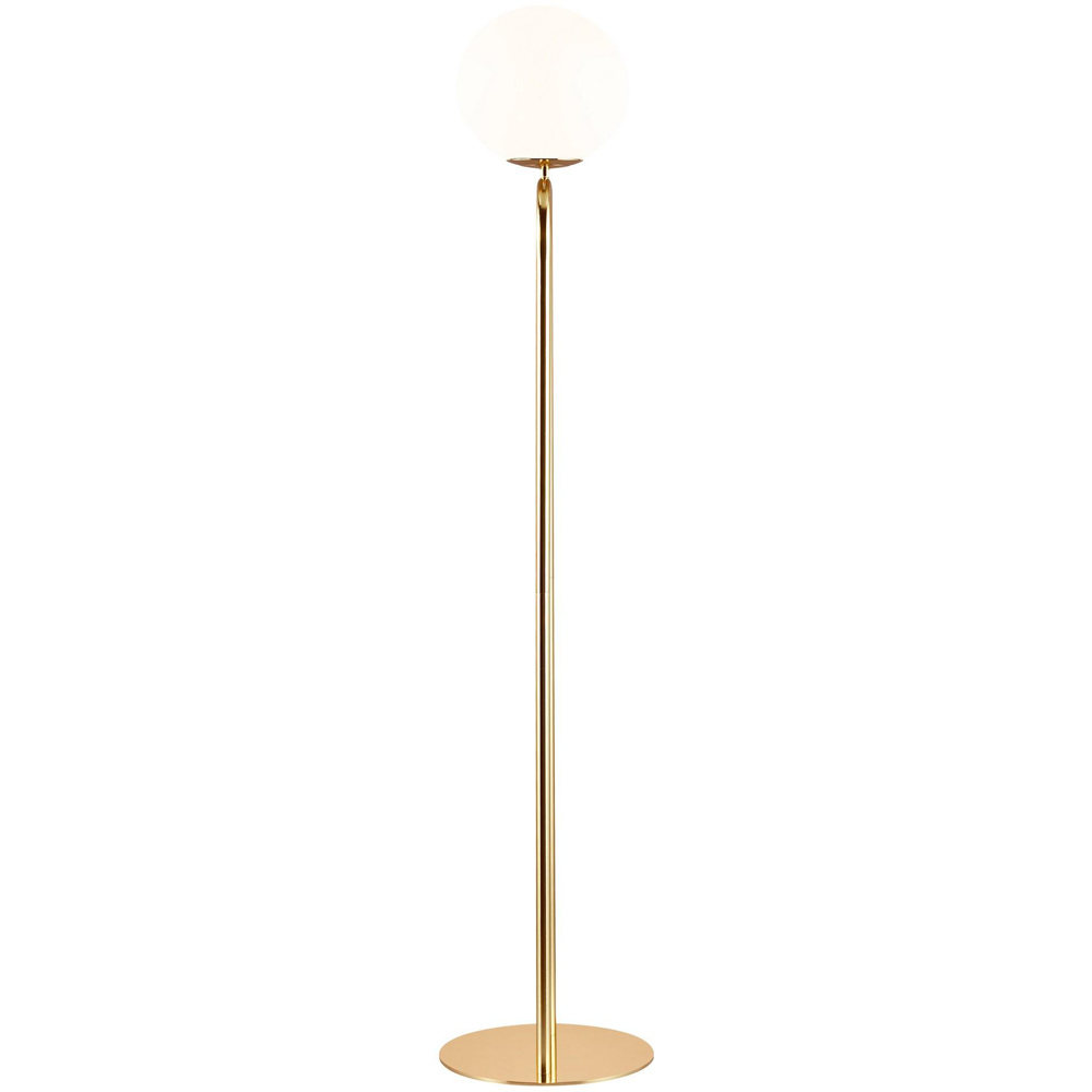 Nordlux Shapes Brass Opal Glass Shade Floor Lamp Image 3