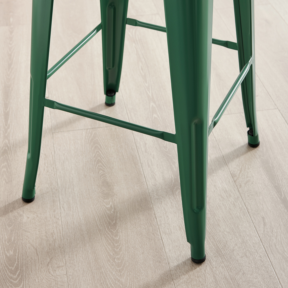 Furniturebox Carter Green Tolix Style Bar Stool Set of 2 Image 3