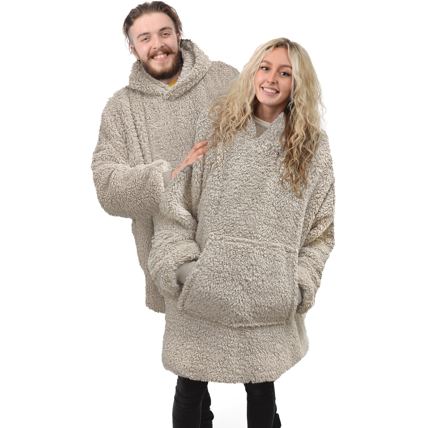 Teddy Oversized Hoodie Natural - Natural Image 1