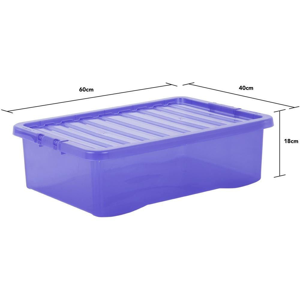 Wham 32L Blue Crystal Storage Box and Lid 5 Pack Image 3