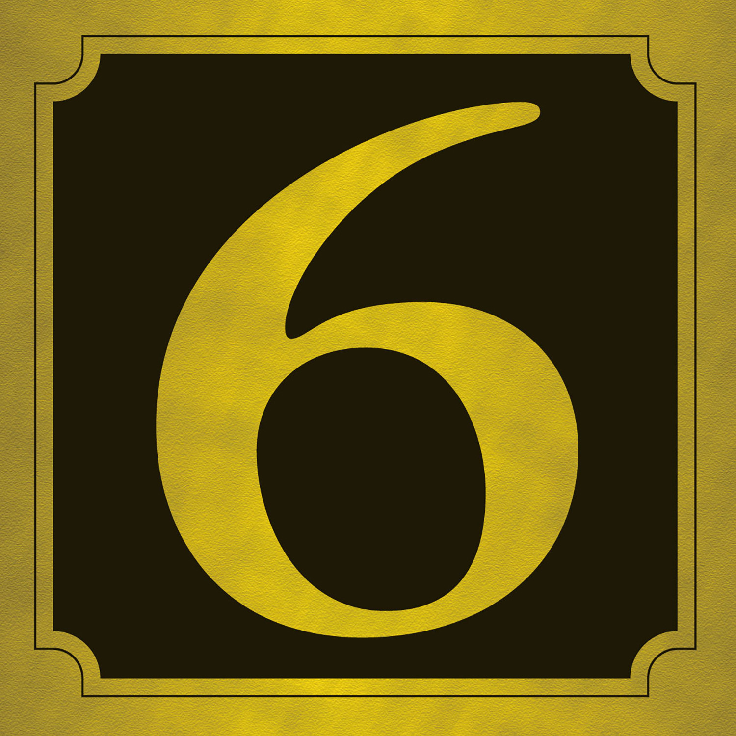 Self Adhesive House Number Stickers - Gold / 6 Image