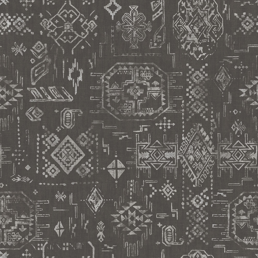 Galerie Global Fusion Aztec Style Black Wallpaper Image 1