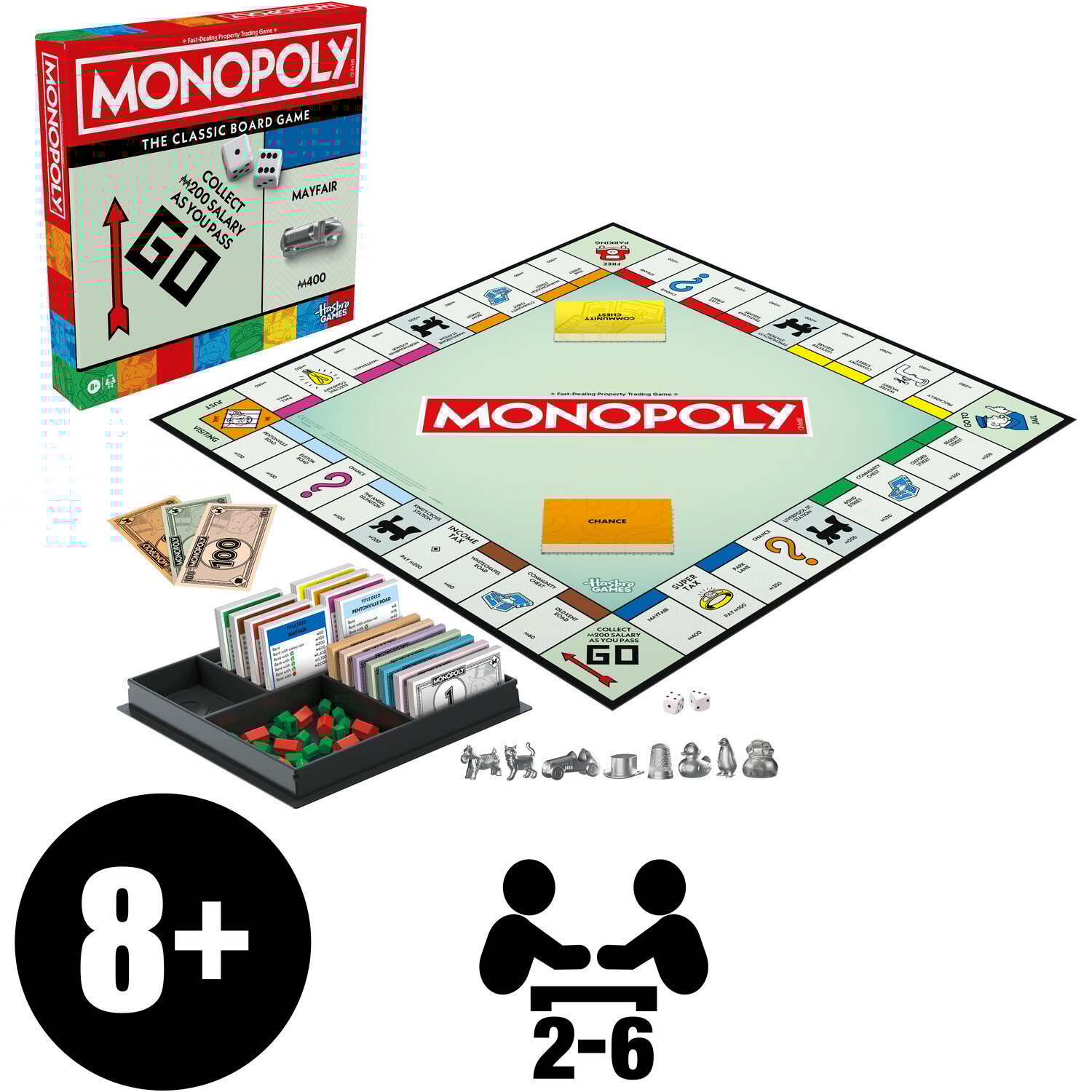 Monopoly Classic Board Game White Image 9