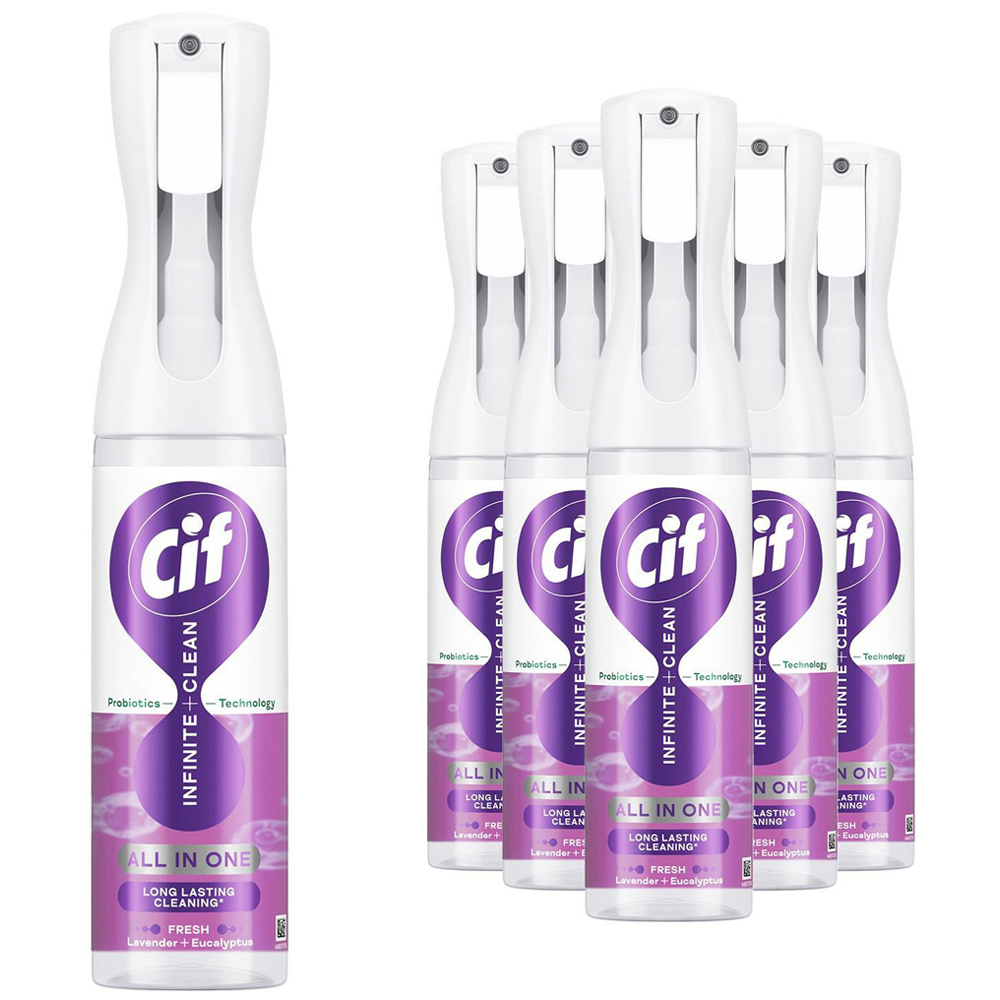 Cif Infinite Clean All in One Lavender and Eucalyptus Cleaner Spray 280ml 6 Pack Image 1