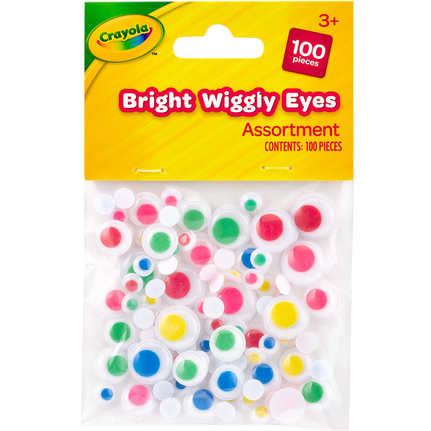 Pack of 100 Crayola Wiggly Eyes Coloured Image
