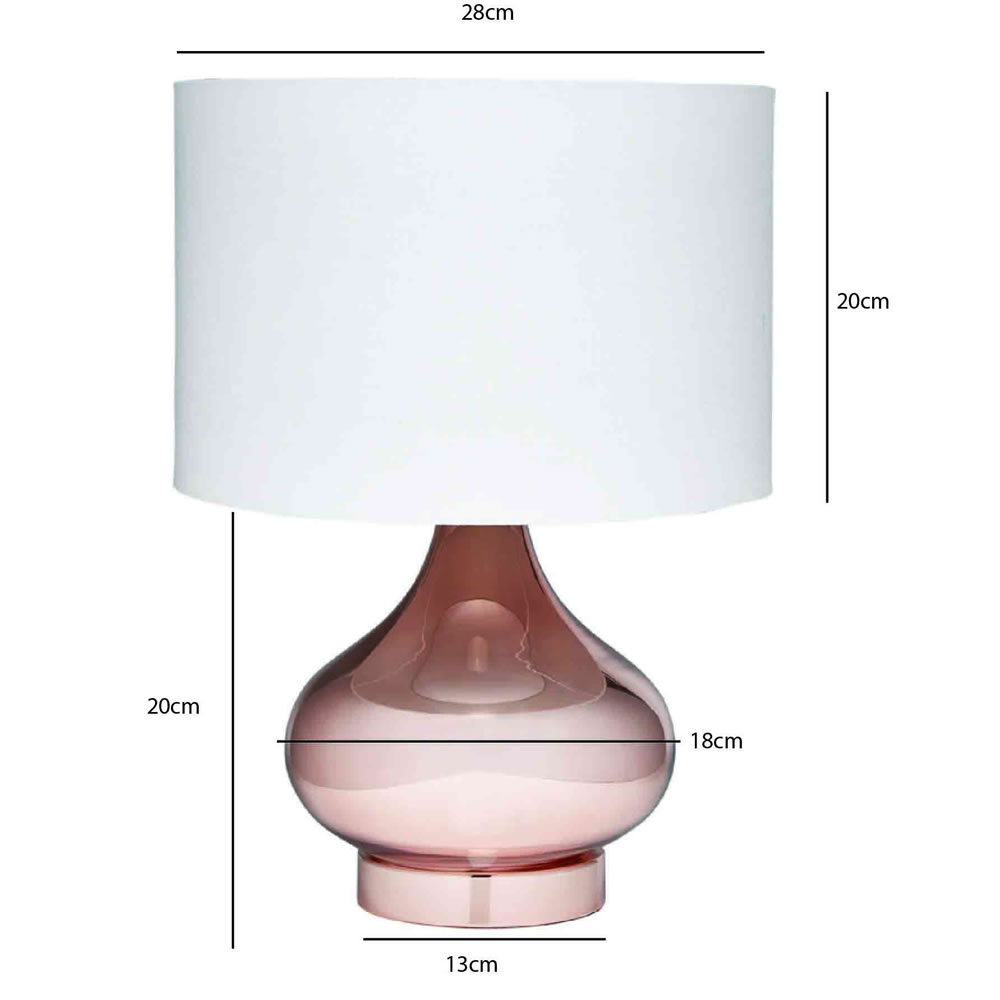 Wilko Copper Effect Table Lamp Image 6