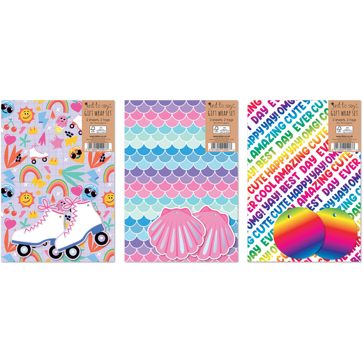 Flat Wrap and Tag Girls Design - Pink Image