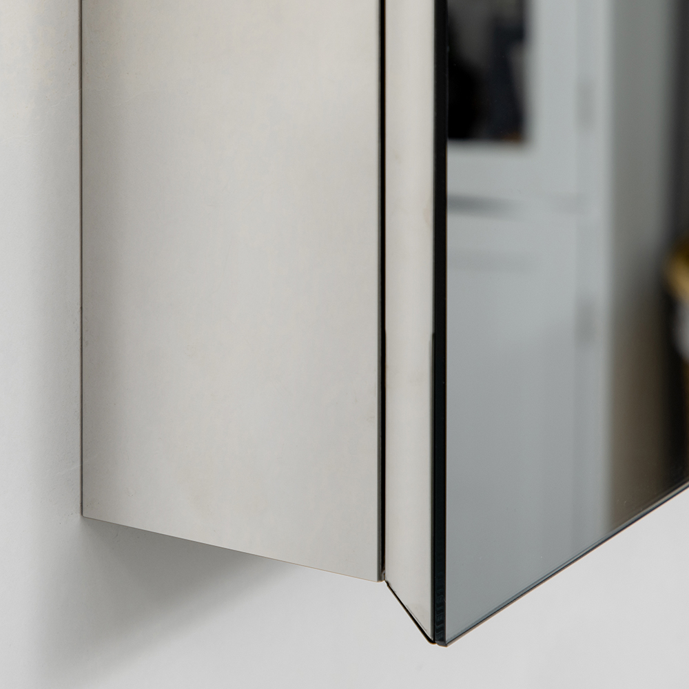 Kleankin Stainless Steel Mirror Bathroom Cabinet Image 7