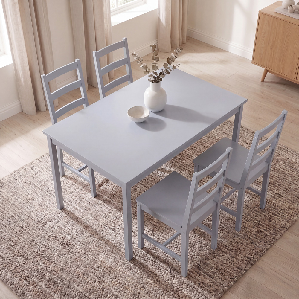 VIDA DESIGNS Yorkshire 4 Seater Dining Set Grey Image 7
