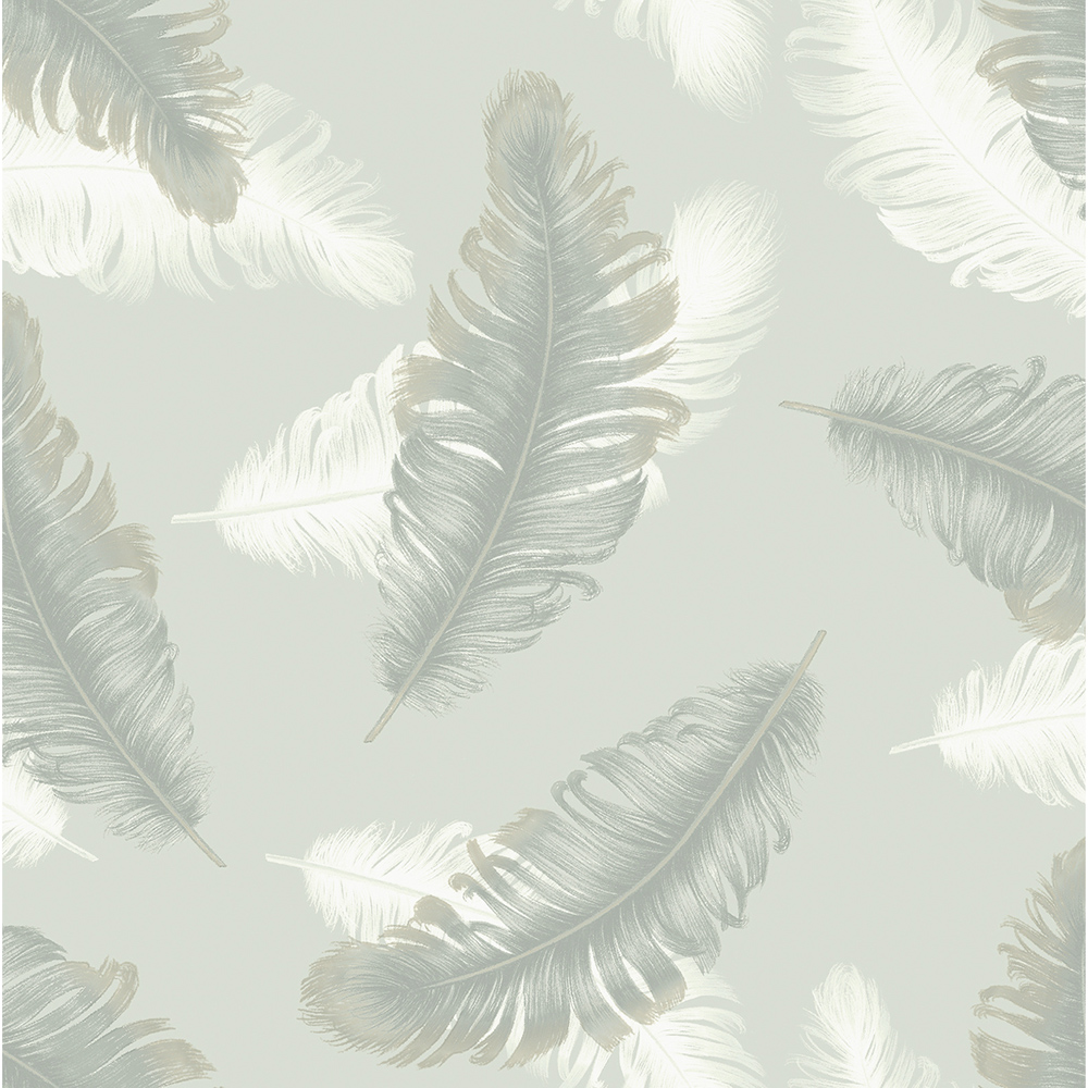 Belgravia Decor Feather Sage and Cream Wallpaper Image 1