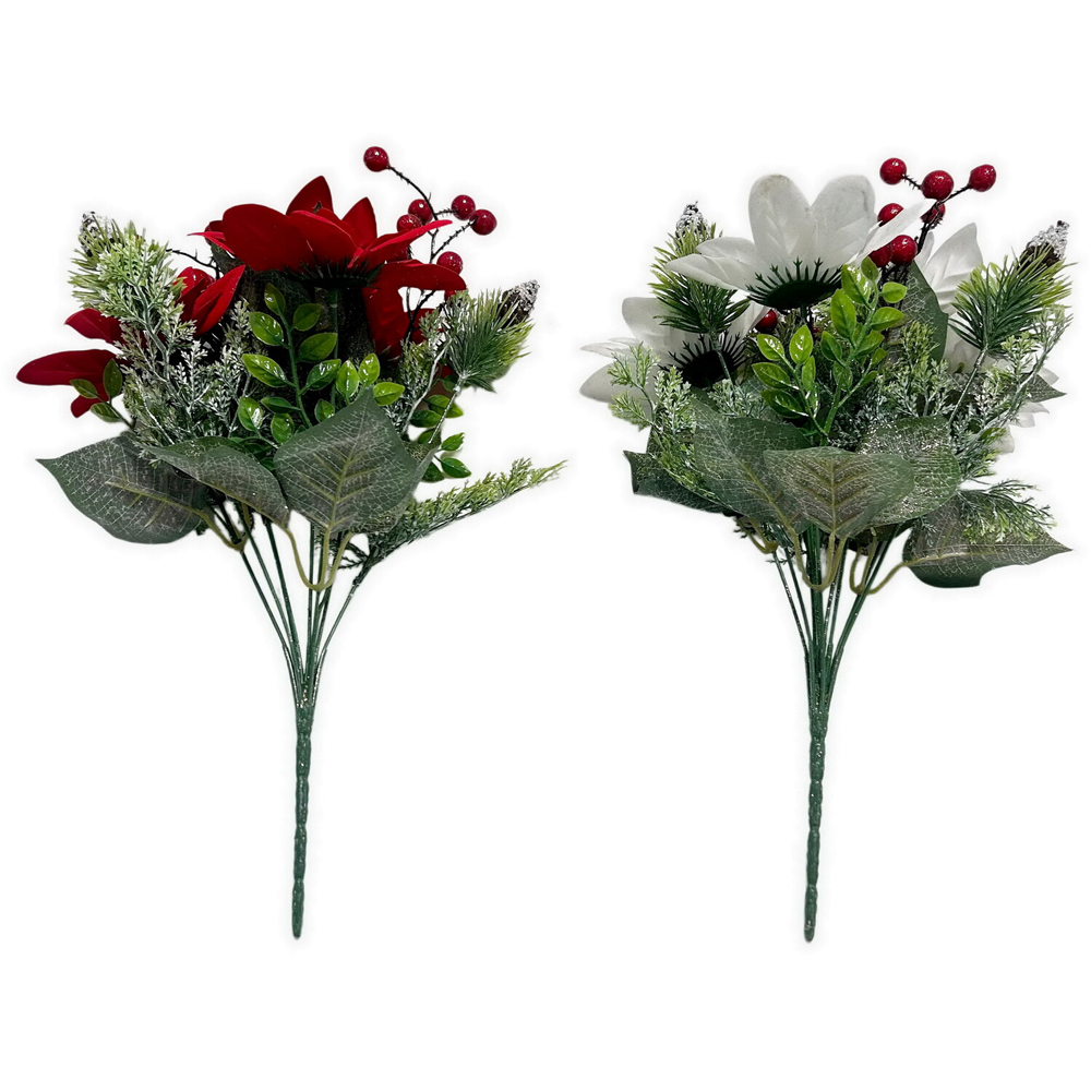 Poinsettia Glitter Bouquet Image 5