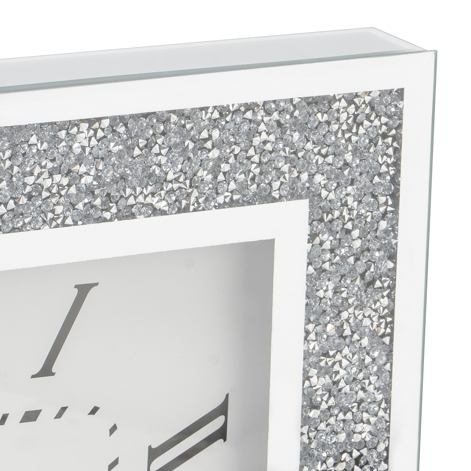 Glamour Crushed Crystal Roman Wall Clock Image 3