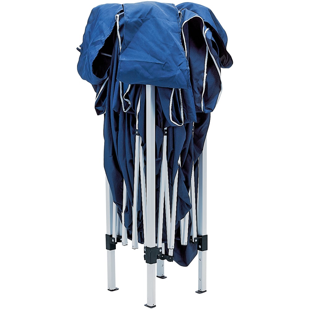 Draper 3 x 3m Blue Steel Foldable Concertina Gazebo Image 2