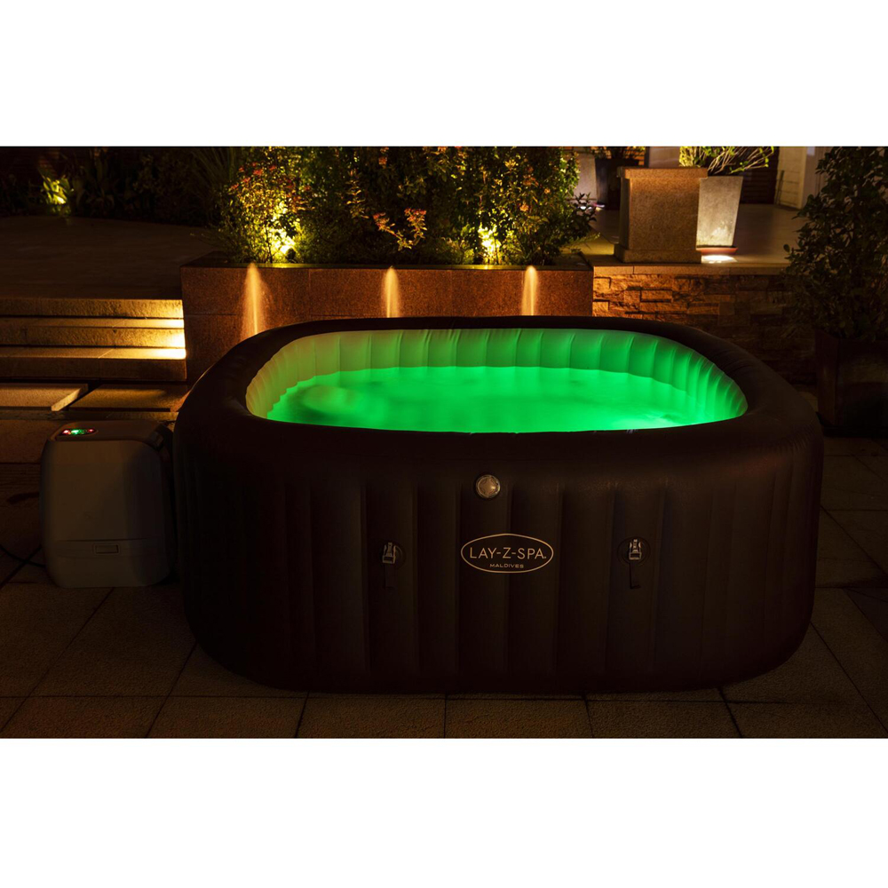 Lay-Z-Spa Maldives Brown Hydrojet Pro Hot Tub with Inflatable Seating Image 9