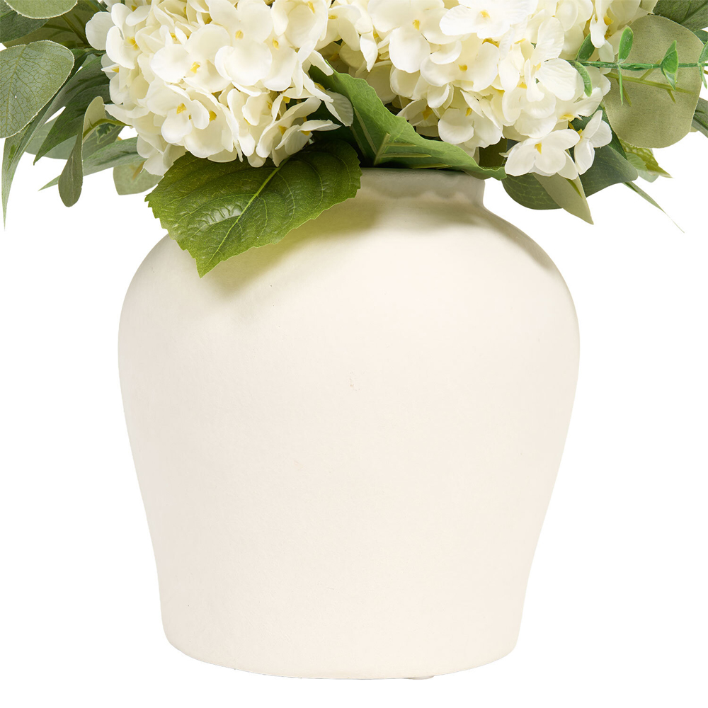 Hydrangea Vase Arrangement White Image 5