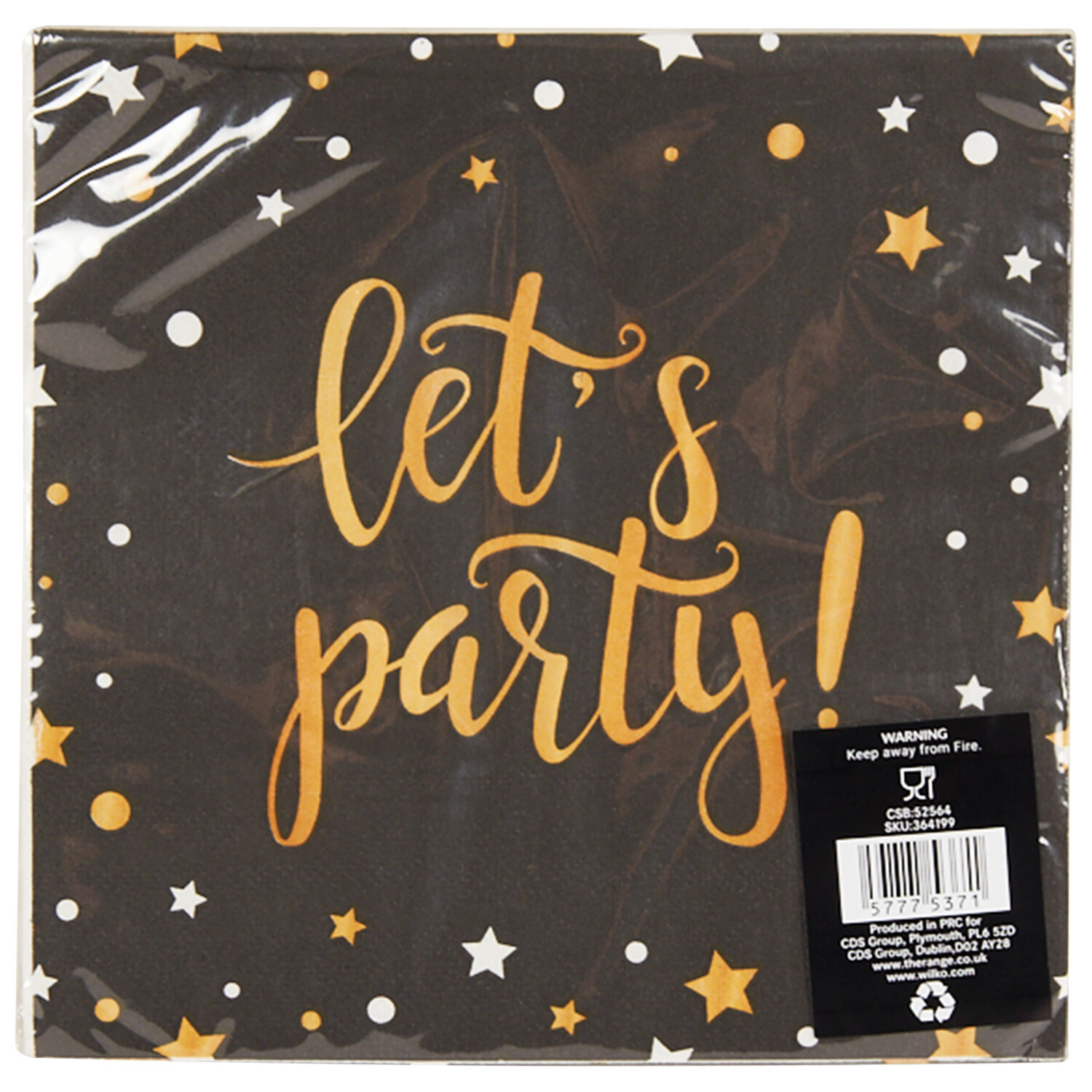 Pack of 16 Lets Party Napkins Image 1
