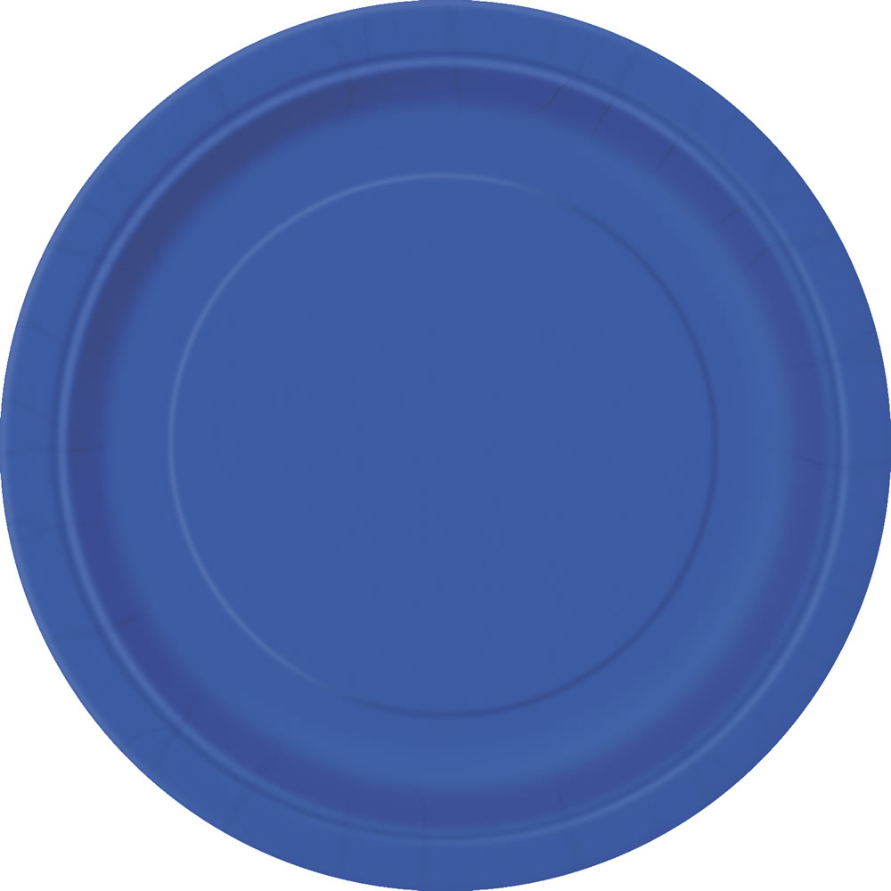 Wilko 22cm Blue Paper Plates 8 pack Wilko