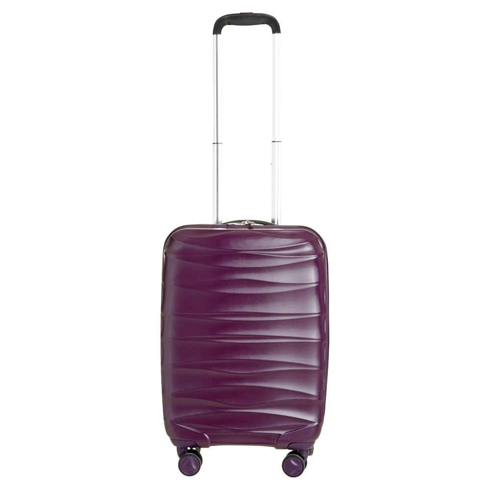 Wilko Lightweight Purple Hard Shell Cabin Case    20in Image 2