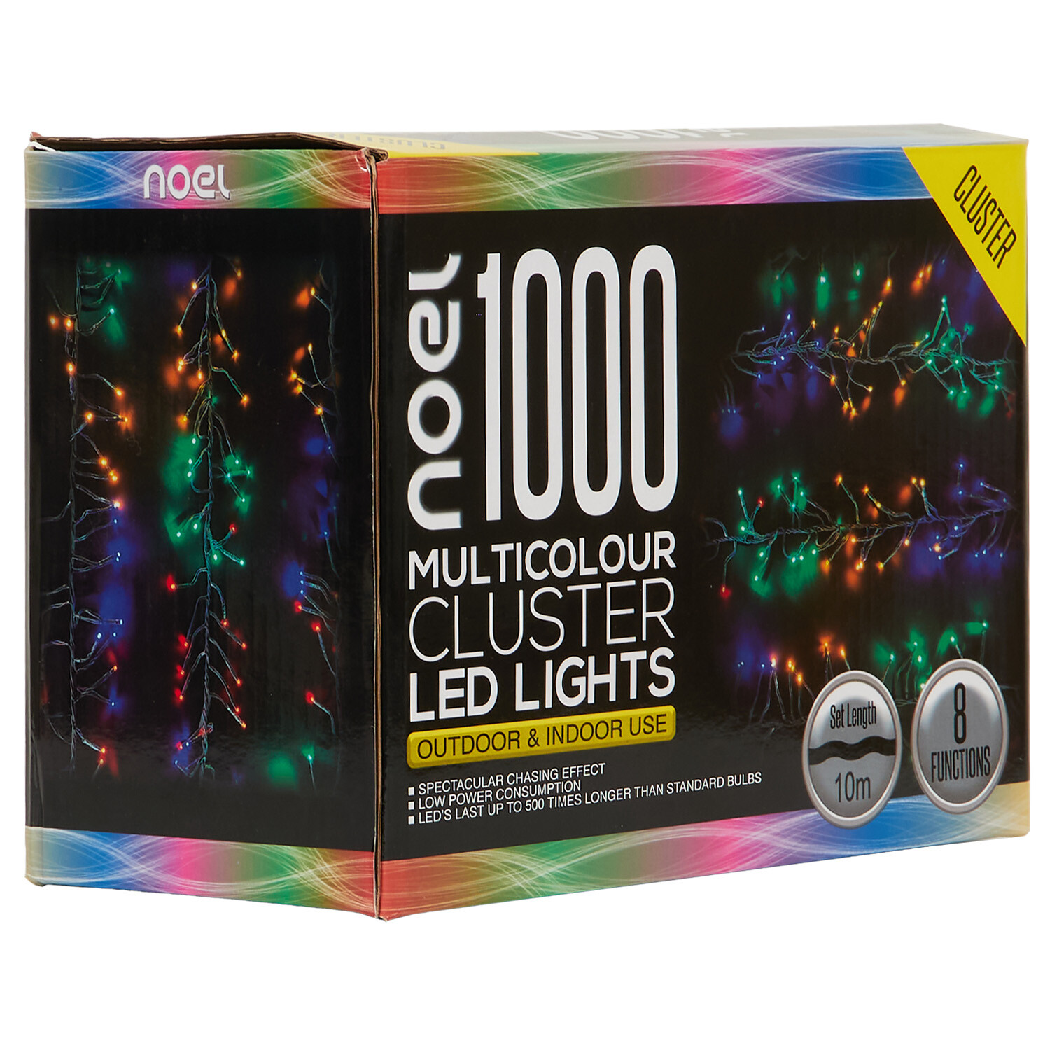 1000 Multicolour LED Multi Function Cluster String Light Image 2