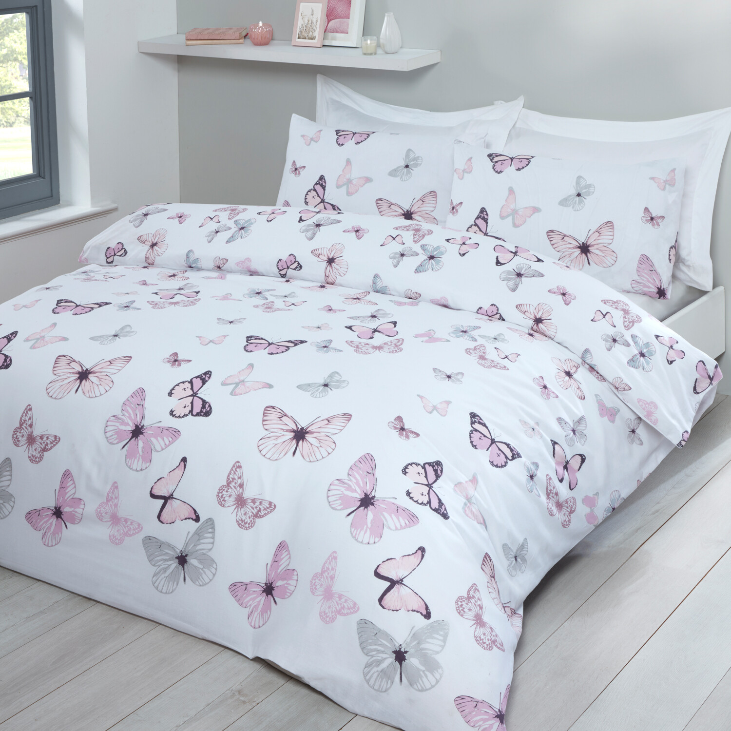 Divante Neveah King Size Butterfly Duvet Set Image 2