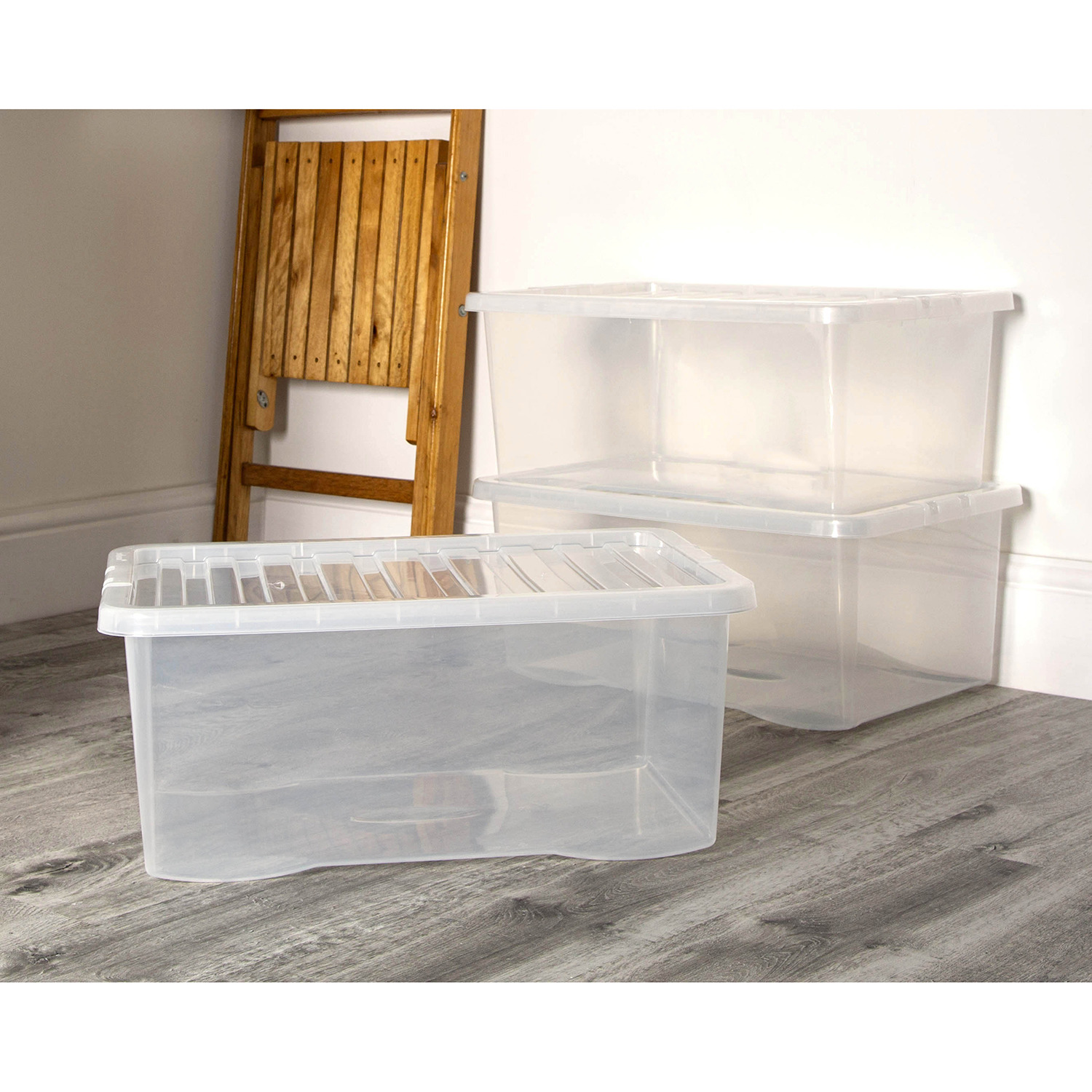 Wham Plastic Storage Box - Clear / 45l Image 2