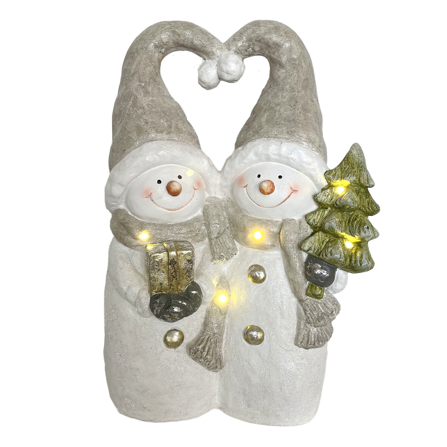 Indoor / Outdoor LED Snowman Friends - White Image