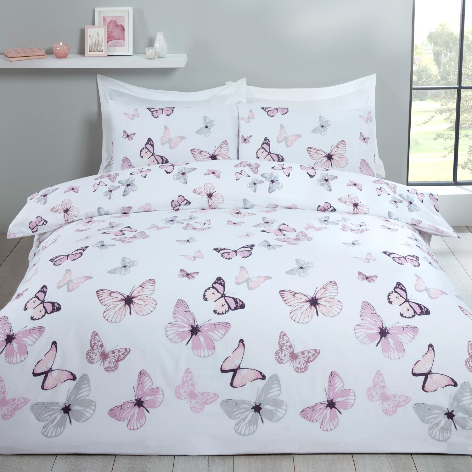 Divante Neveah King Size Butterfly Duvet Set Image 1