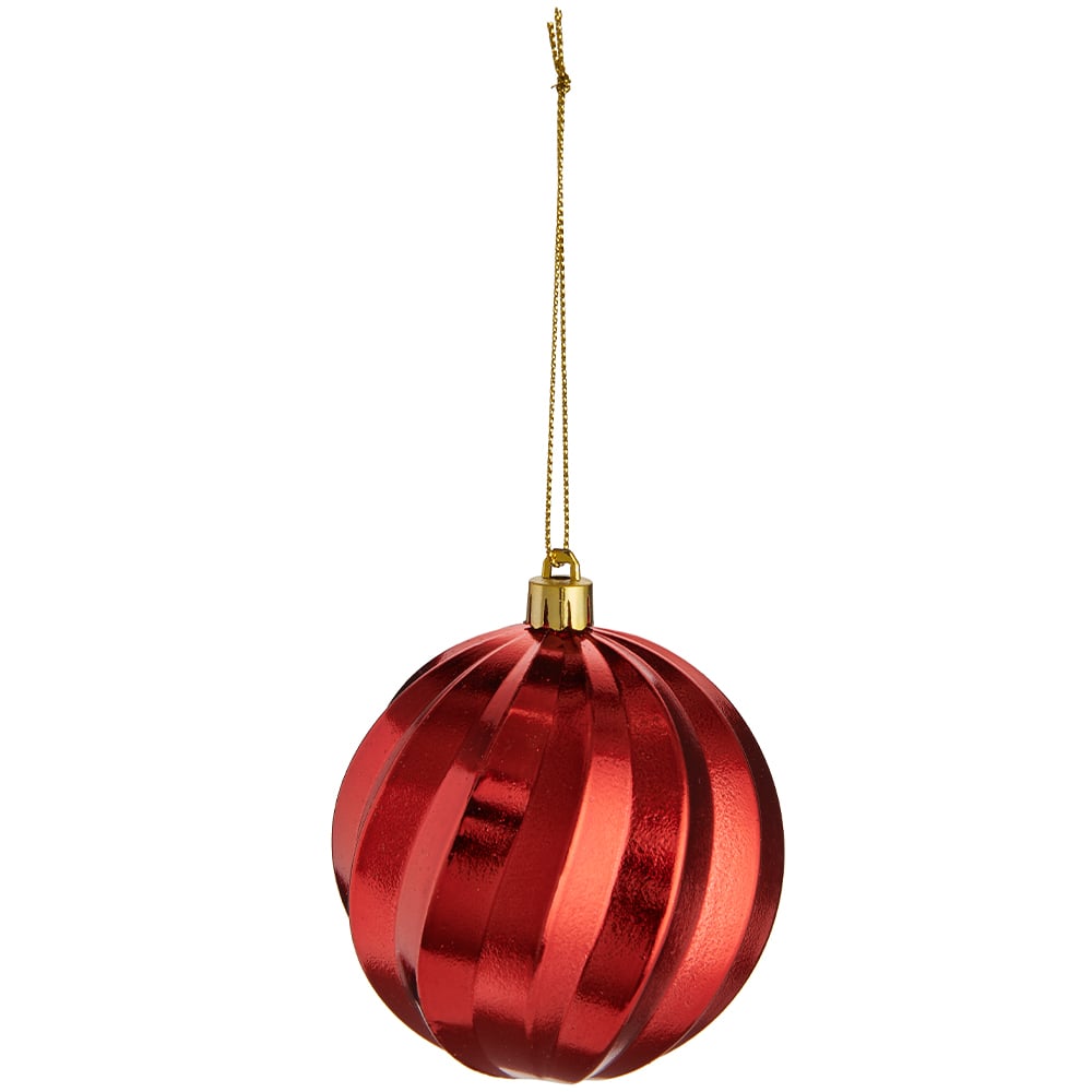 Wilko 35 Pack Large Winter Mix Red Baubles Image 4